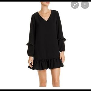 AQUA black mini-cocktail dress